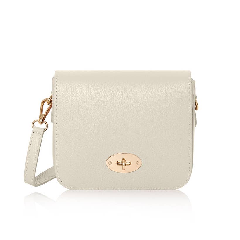 Chiara Genuine Leather Crossbody Bag with Metal Clasp by Clemés