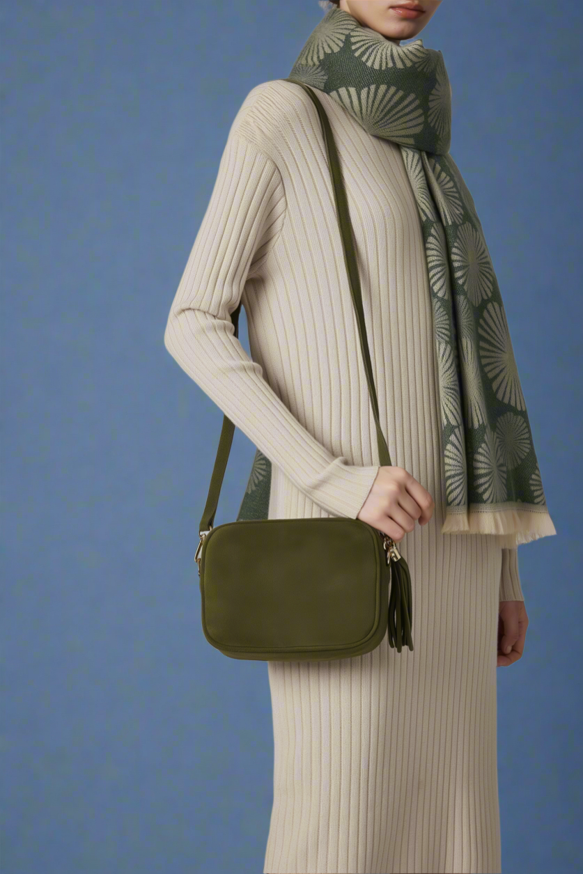 Éloise Real Suede Tassel Camera Bag by Clemés