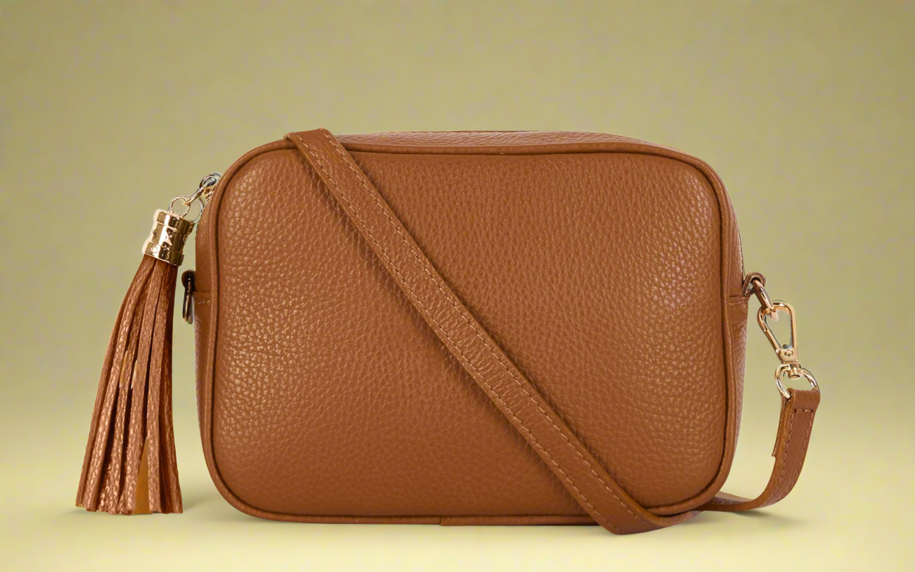 Éloise Genuine Leather Tassel Camera Bag by Clemés