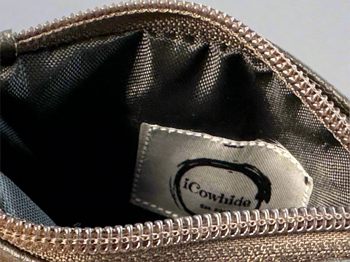 Natural Cowhide Double-Sided Purse, Small