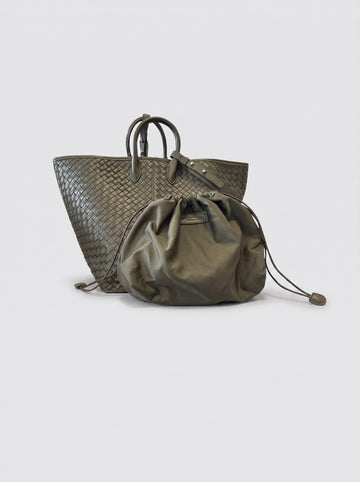Cloe bag with its removable leather drawstring pouch