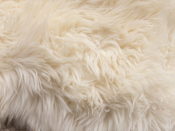 Octo New Zealand Sheepskin Rug & Throw, 8-Pelt, Octo, L200 x W180 cm, Ivory (Natural Undyed)