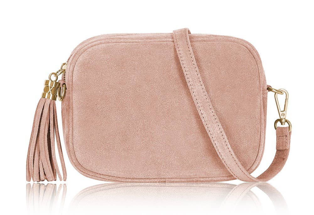 Éloise Real Suede Tassel Camera Bag by Clemés