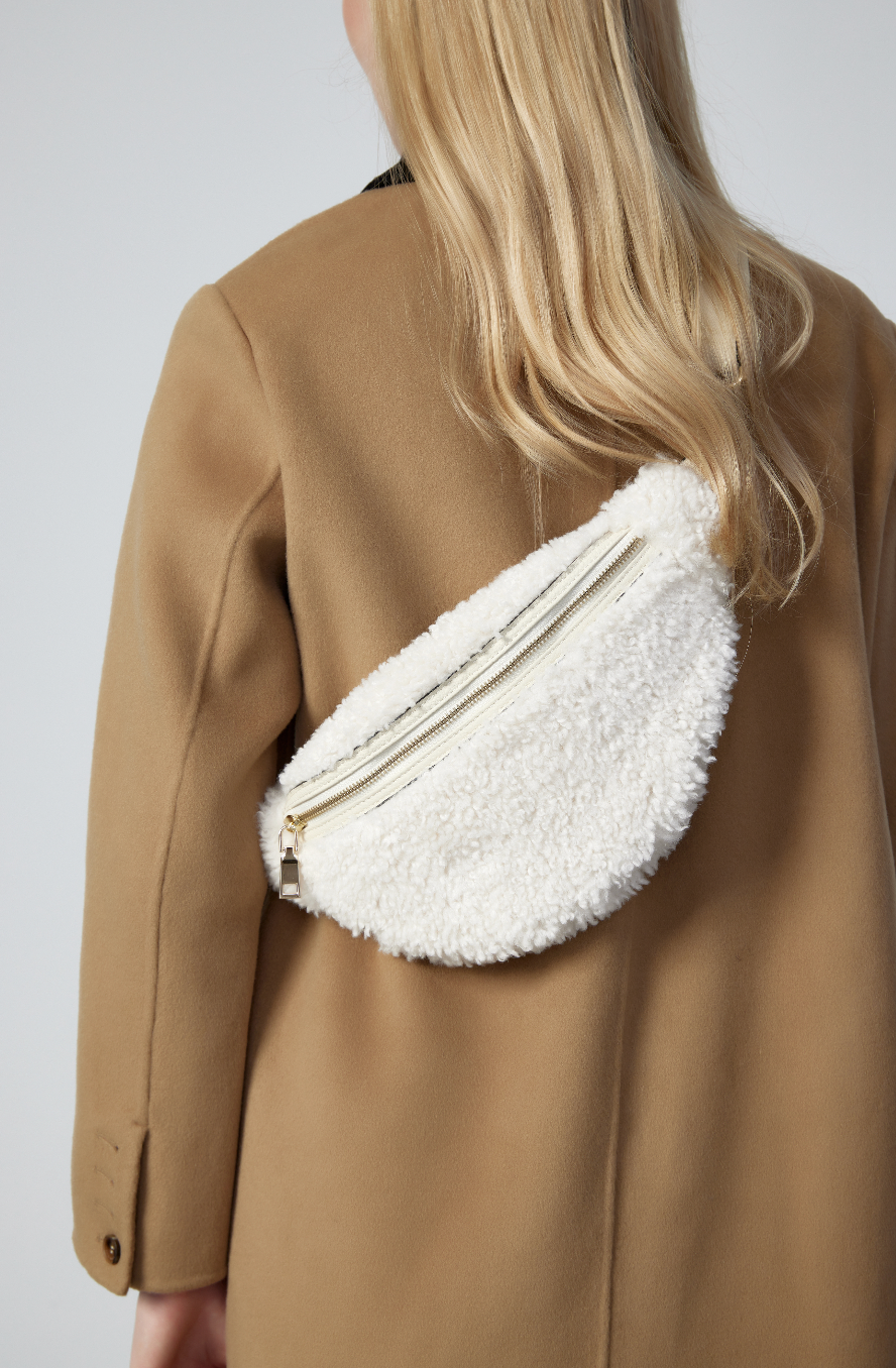 Nevina Shearling & Leather Bum Bag by Clemés