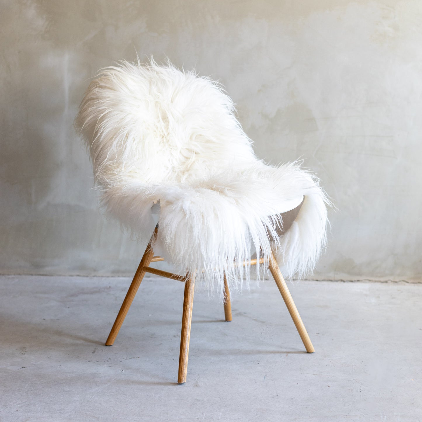 Premium Natural Icelandic Long Wool Sheepskin Rug, X-Large