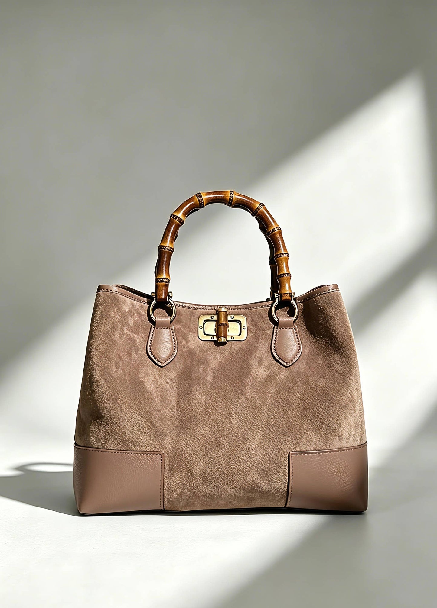 Ginevra Suede Bamboo Tote Bag by Clemés