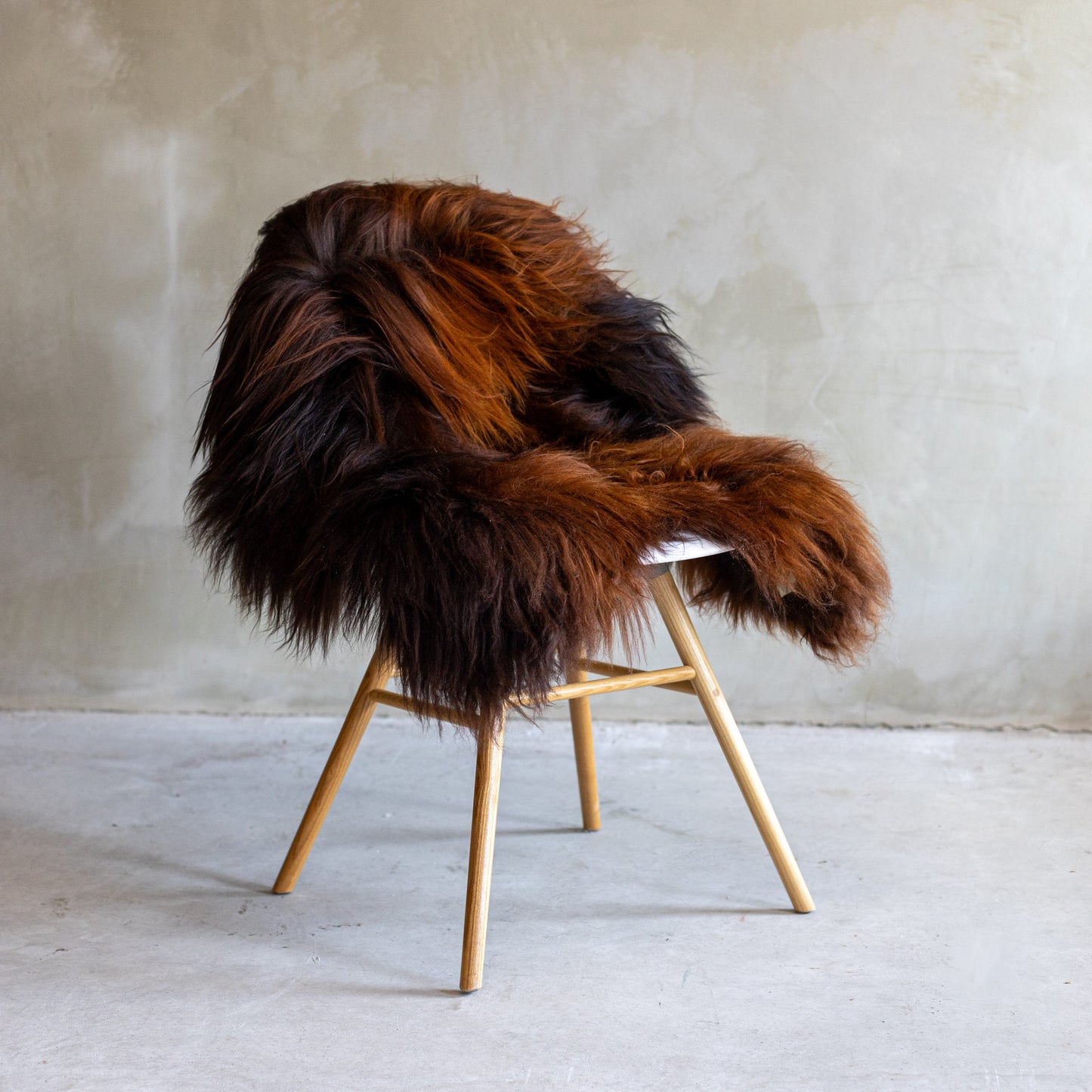 Premium Natural Icelandic Long Wool Sheepskin Rug, X-Large