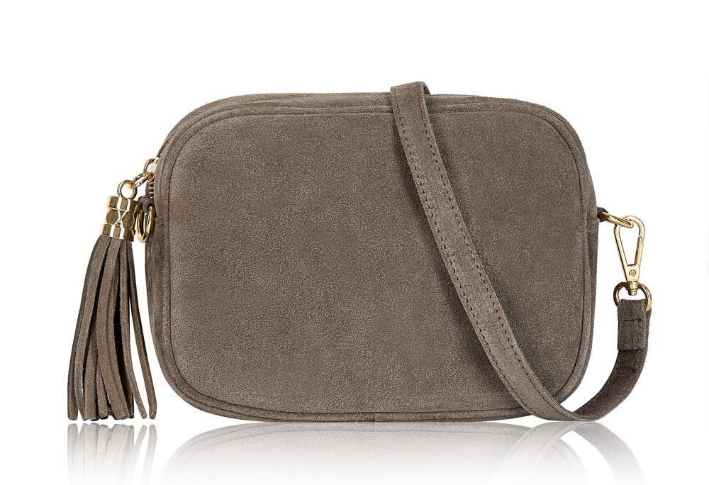 Éloise Real Suede Tassel Camera Bag by Clemés