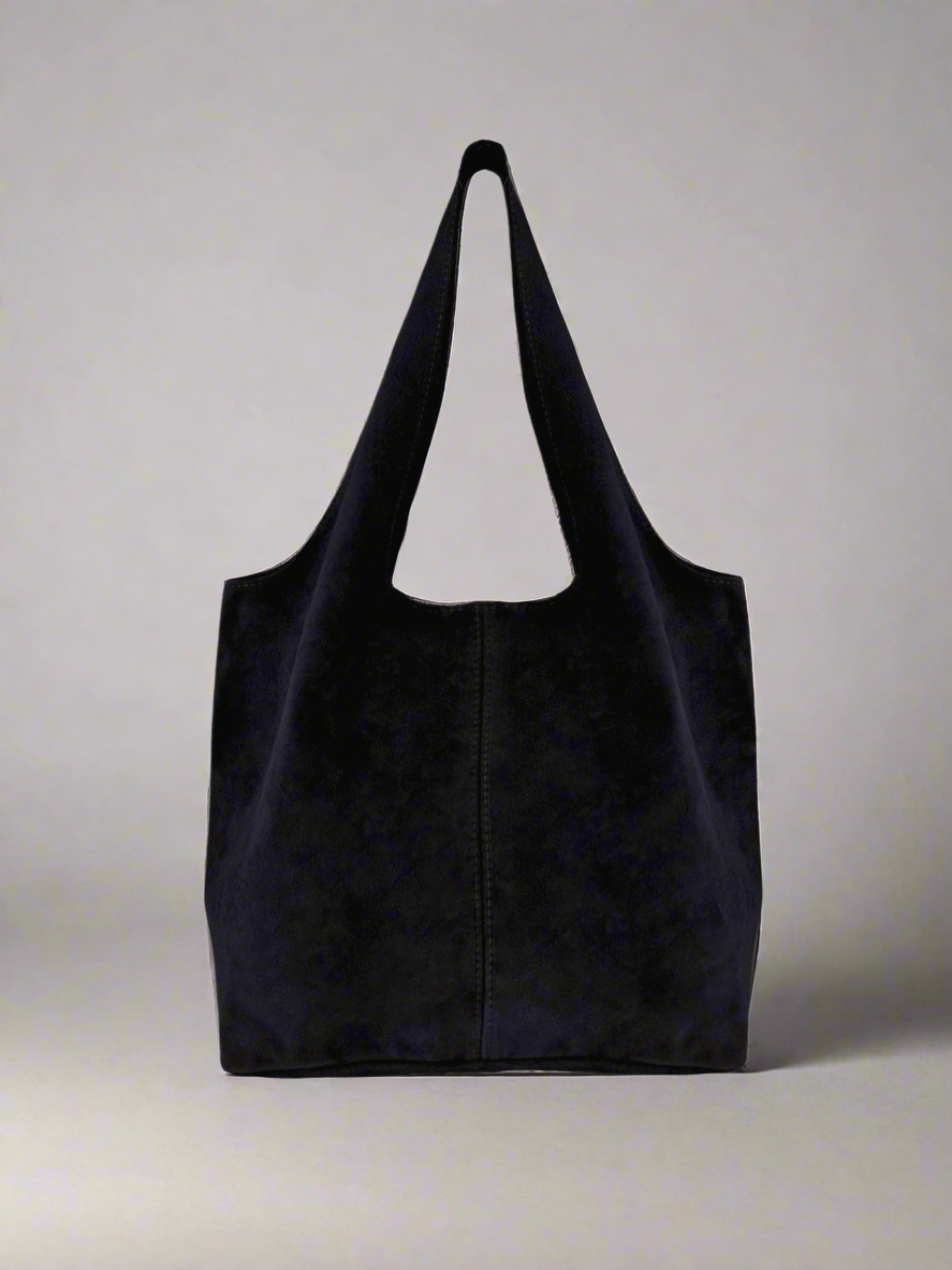Giannina Suede Leather Shoulder Tote Bag With Internal Pouch by Clemés (4 Colours)