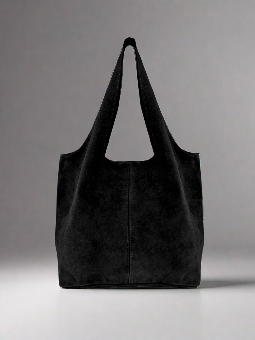 Giannina Suede Leather Shoulder Tote Bag With Internal Pouch by Clemés (4 Colours)