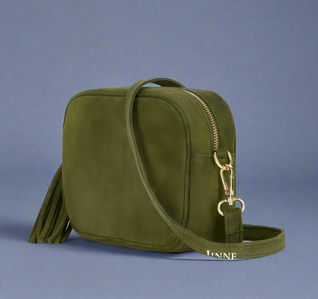 Éloise Real Suede Tassel Camera Bag by Clemés