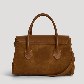Nina Suede & Leather Satchel Bag by Clemés