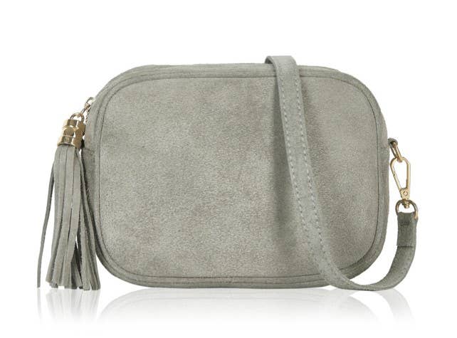 Éloise Real Suede Tassel Camera Bag by Clemés