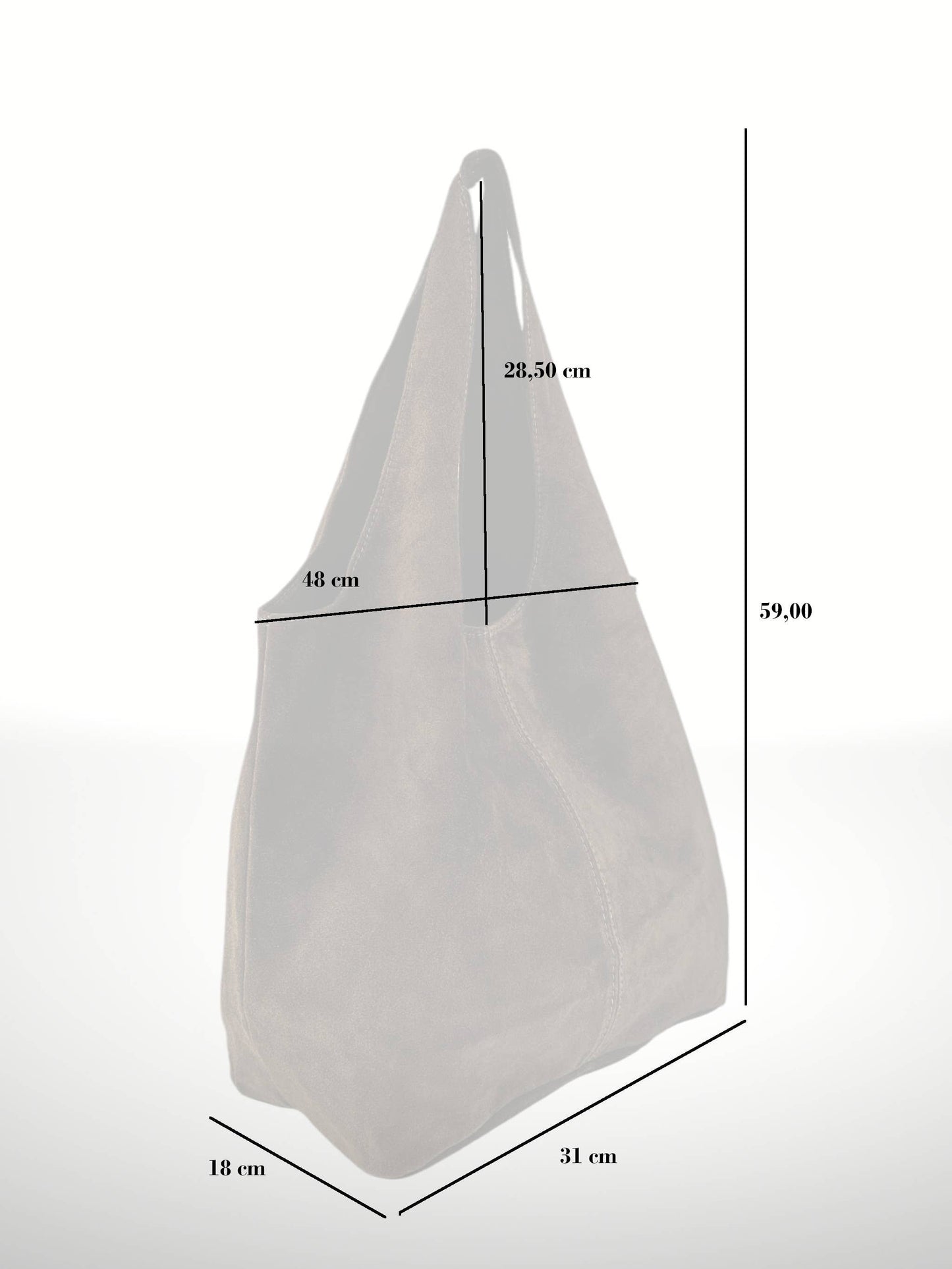 Giannina Suede Leather Shoulder Tote Bag With Internal Pouch by Clemés (4 Colours)