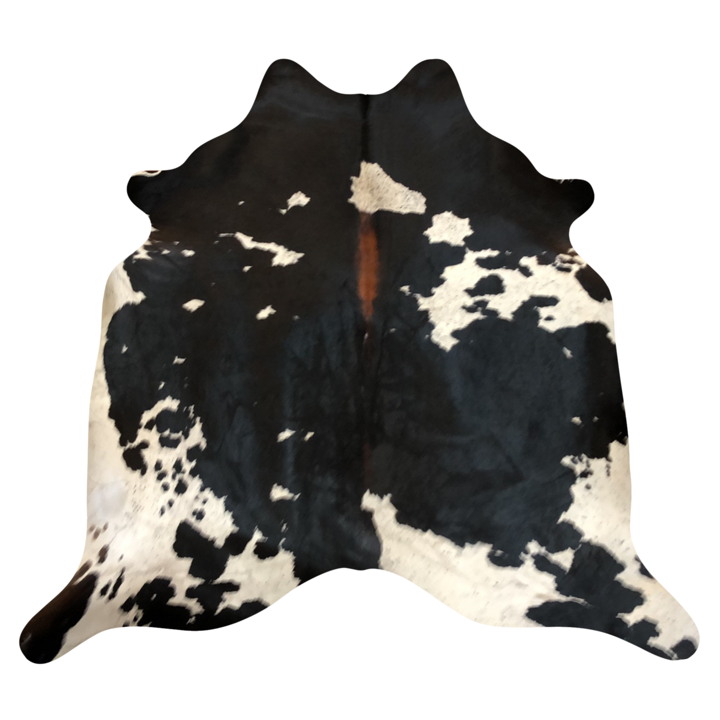 Natural Brazilian cowhide rug in Espresso & Ivory with Holstein markings, 200 x 210 cm