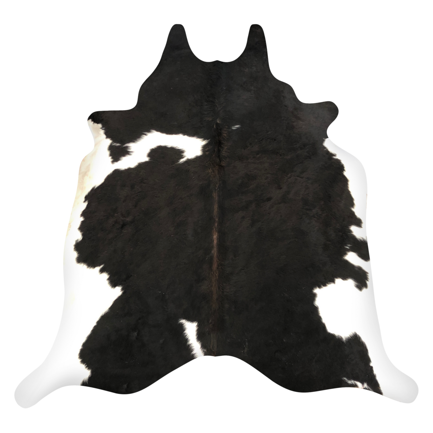 Natural Brazilian cowhide rug in Espresso, Ivory & Mocha with Exotic markings, 210 x 230 cm