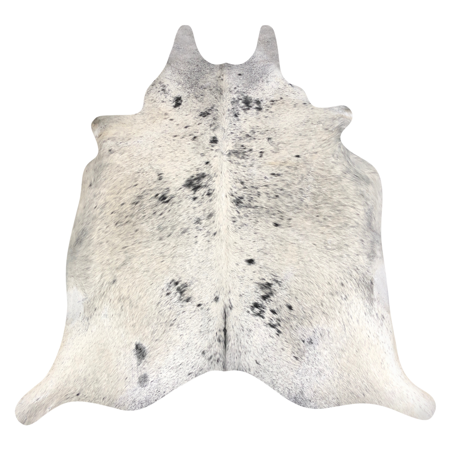 Natural Brazilian cowhide rug in Ivory, Espresso & Taupe with Exotic markings, 214 x 242 cm