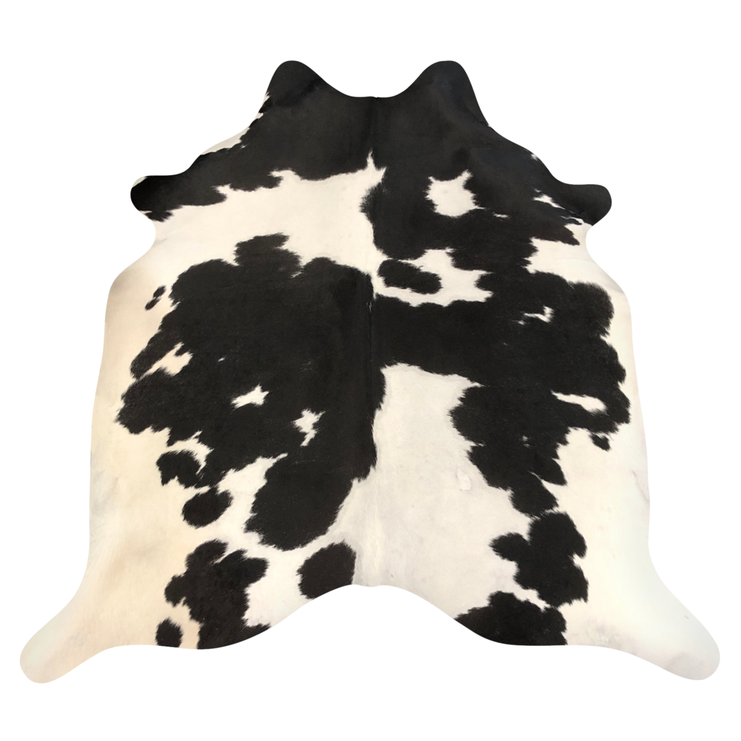 Natural Brazilian cowhide rug in Espresso & Ivory with Exotic markings, 200 x 238 cm