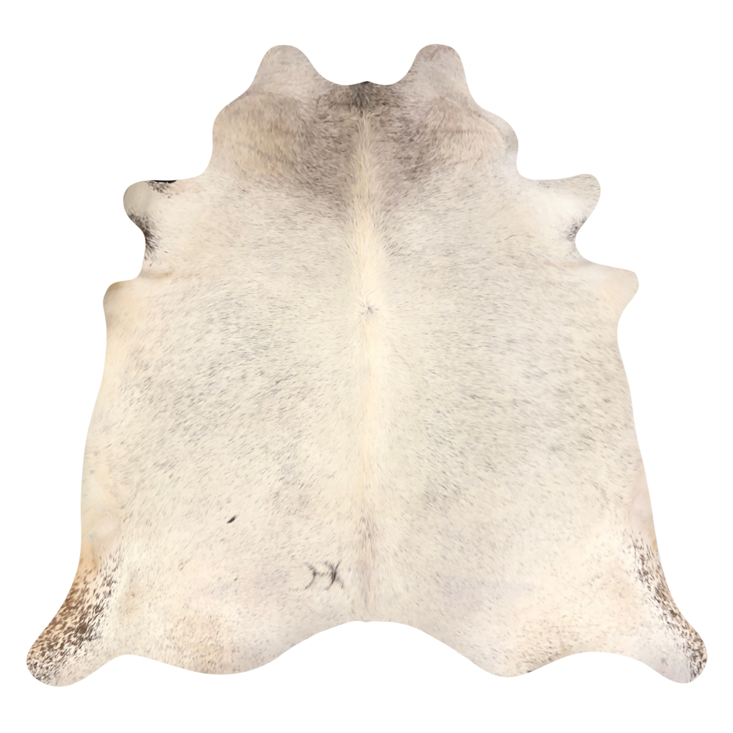Natural Brazilian cowhide rug in Beige, Taupe & Mocha with Exotic markings, 218 x 234 cm