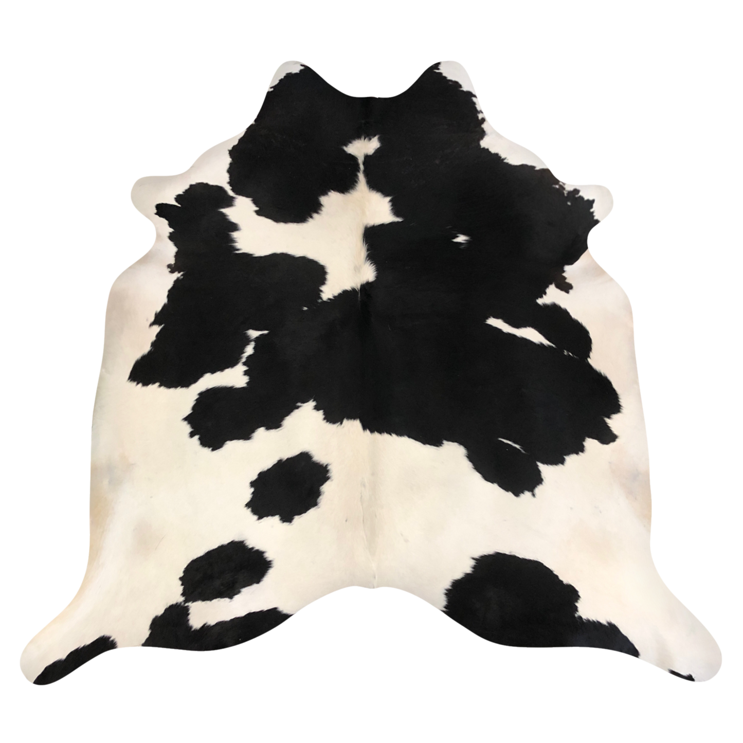 Natural Brazilian cowhide rug in Espresso & Ivory with Exotic markings, 190 x 228 cm