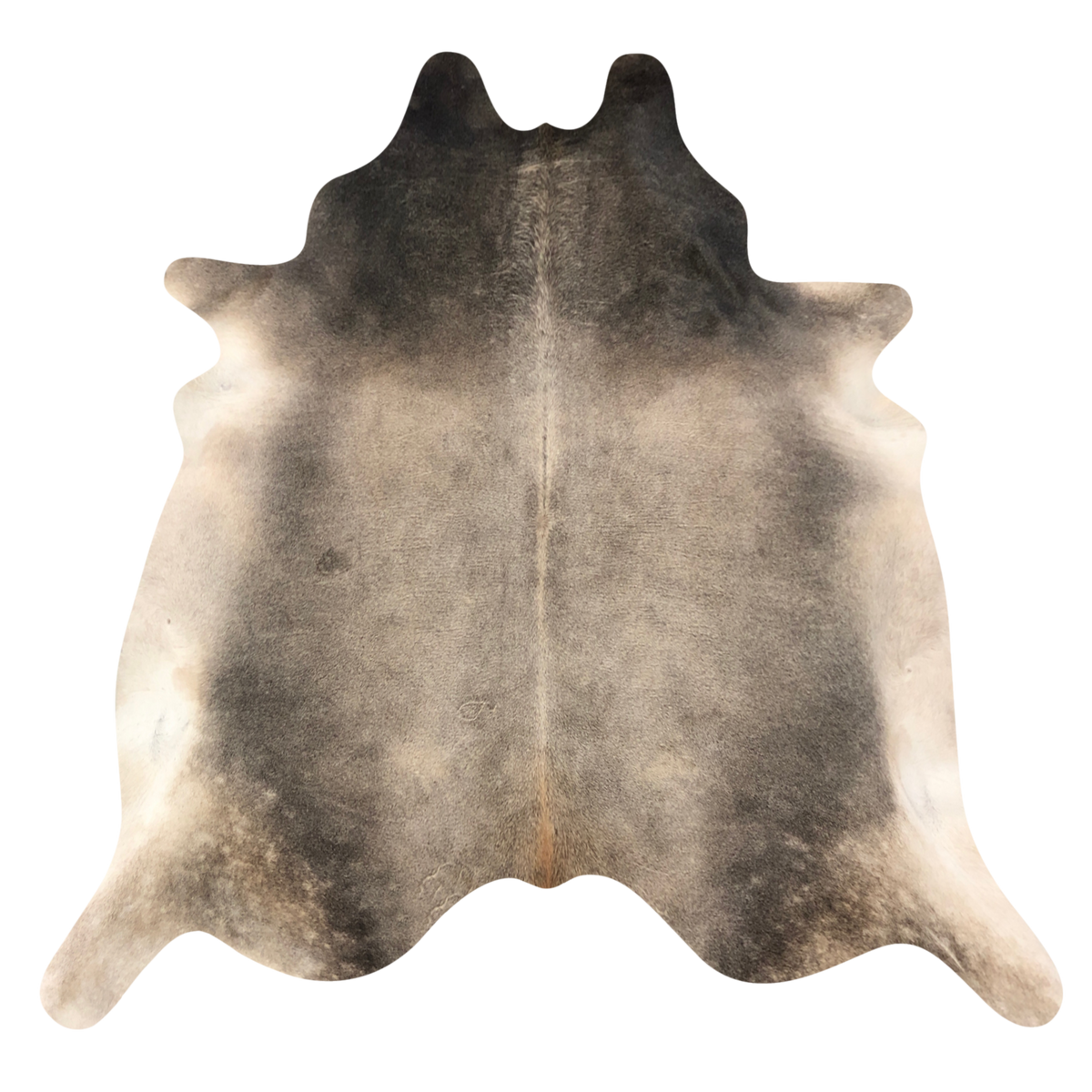 Natural Brazilian cowhide rug in Taupe, Beige & Espresso with Exotic markings, 234 x 252 cm