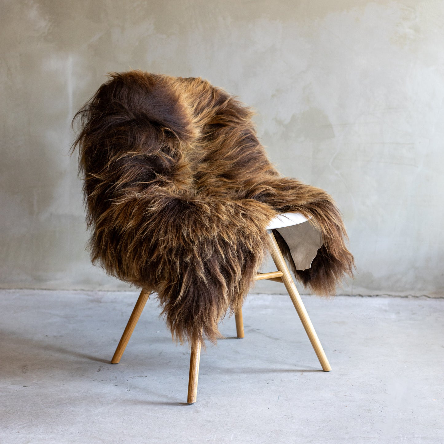 Premium Natural Icelandic Long Wool Sheepskin Rug, X-Large