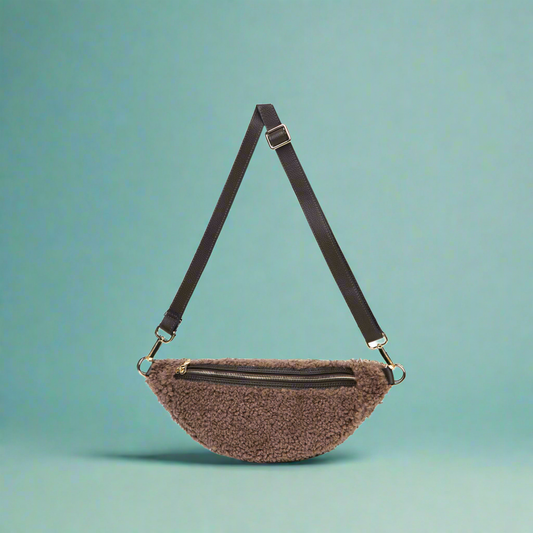 Nevina Shearling & Leather Bum Bag by Clemés