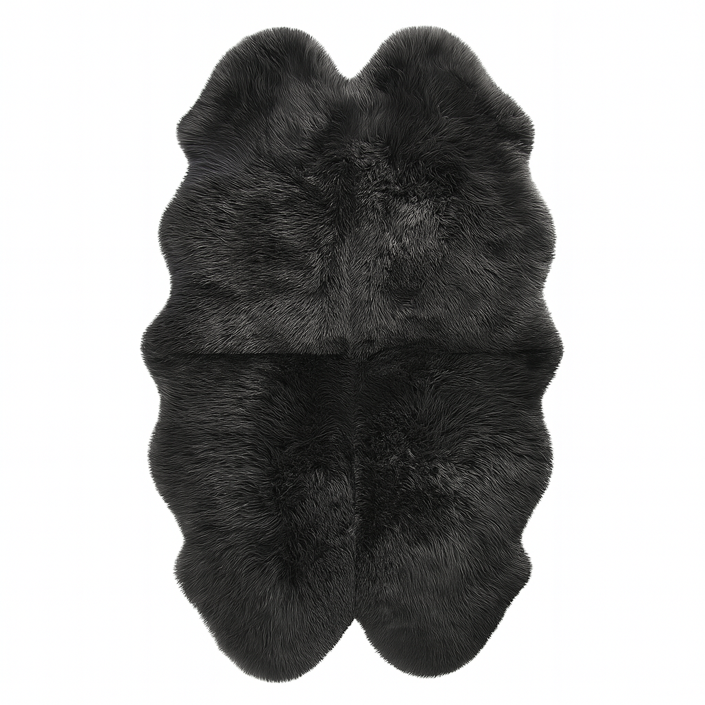 Natural Premium New Zealand Sheepskin Rug & Throw, Quad, W105 x L180 cm, Charcoal