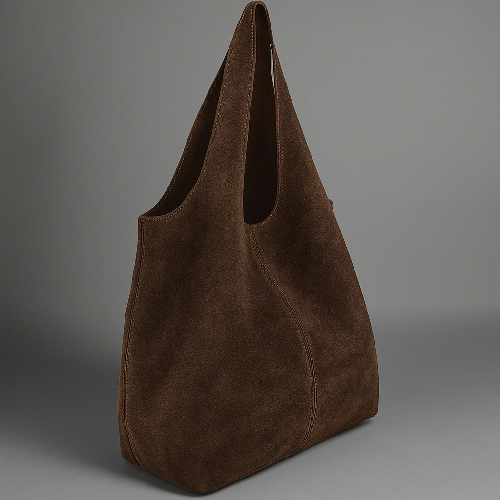 Giannina Suede Leather Shoulder Tote Bag With Internal Pouch by Clemés (4 Colours)