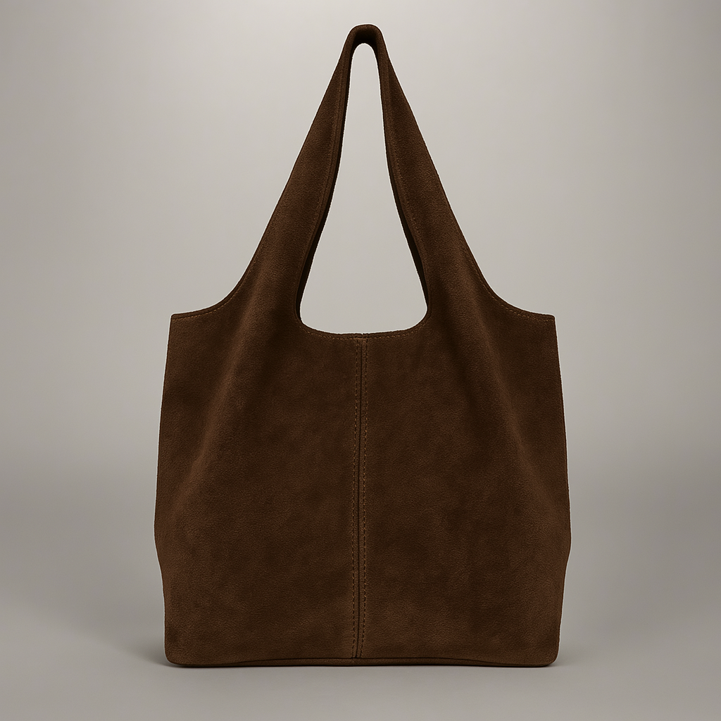 Giannina Suede Leather Shoulder Tote Bag With Internal Pouch by Clemés (4 Colours)
