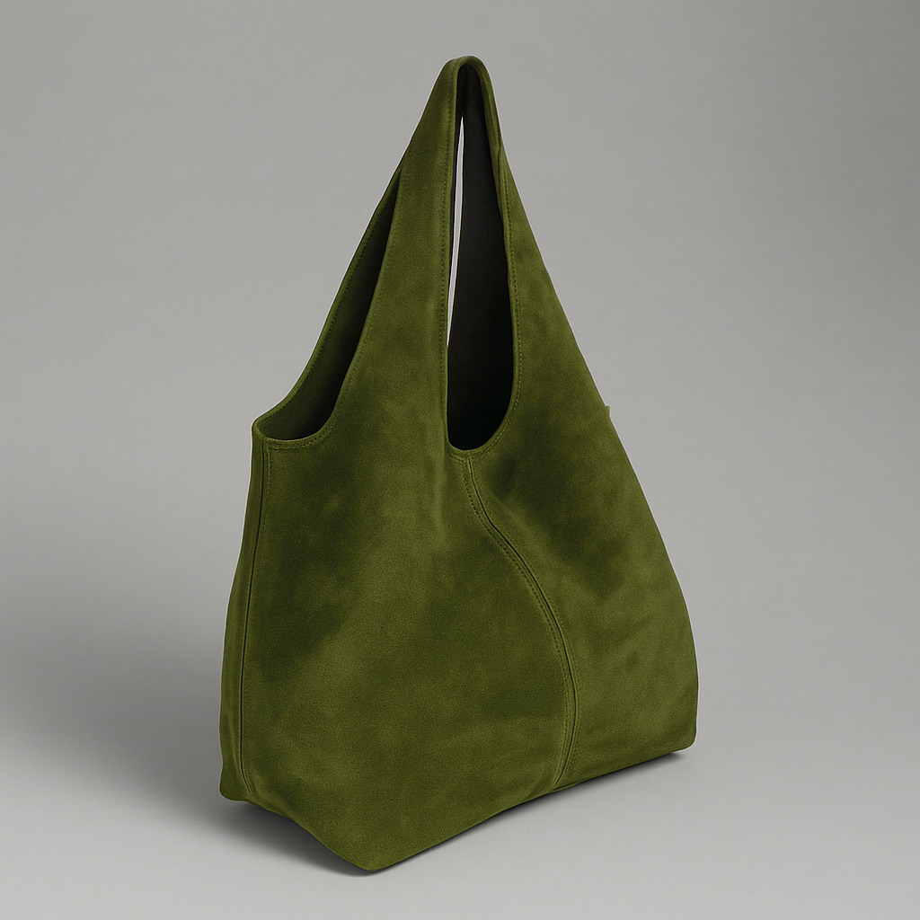 Giannina Suede Leather Shoulder Tote Bag With Internal Pouch by Clemés (4 Colours)