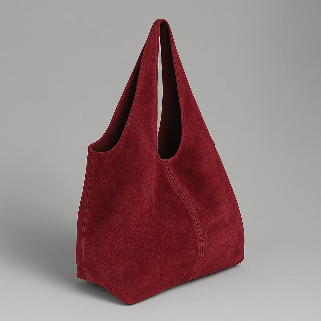 Giannina Suede Leather Shoulder Tote Bag With Internal Pouch by Clemés (7 Colours)