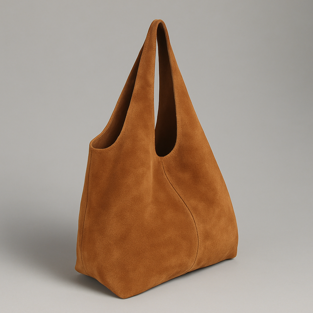 Giannina Suede Leather Shoulder Tote Bag With Internal Pouch by Clemés (7 Colours)