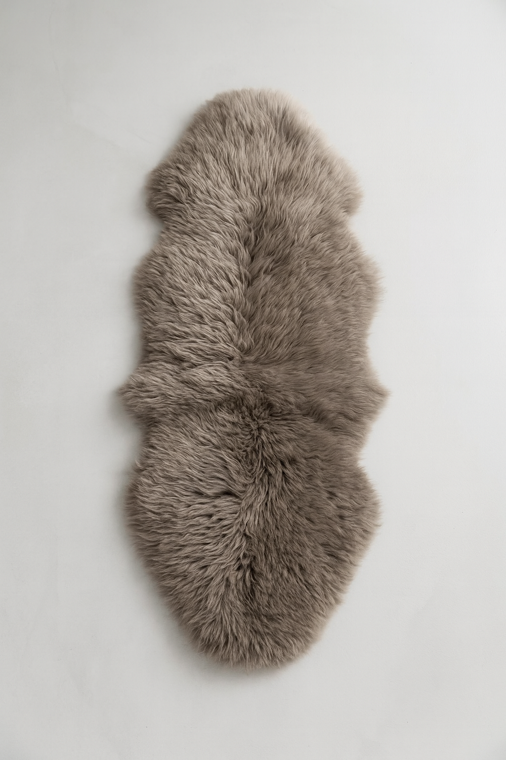 Natural Premium New Zealand Sheepskin Rug & Throw, Double, W65 x L180 cm, Taupe
