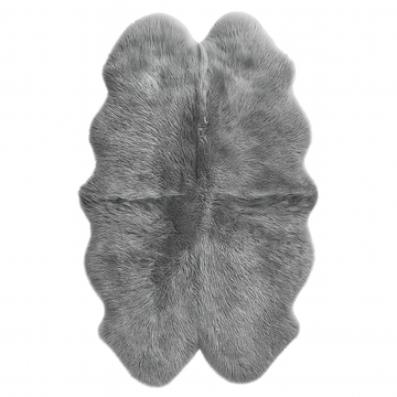 Quad New Zealand Sheepskin Rug & Throw, 4-Pelt, Large, L180 x W105 cm, Grey