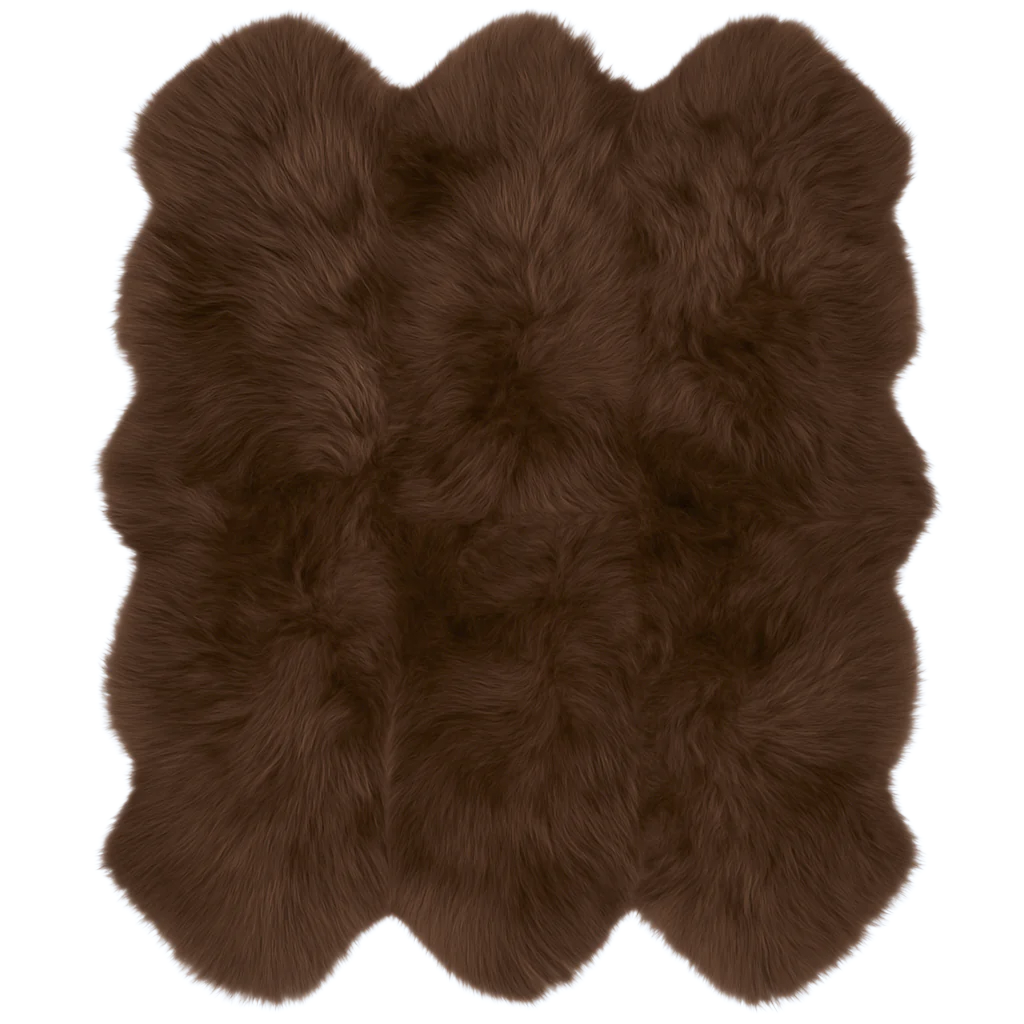 Natural Premium New Zealand Sheepskin Rug & Throw, Sexto, W180 x L180 cm, Ivory
