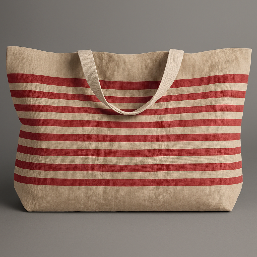 Solène Large Striped Juco Carry Beach Bag by Clemés (2 Colours)
