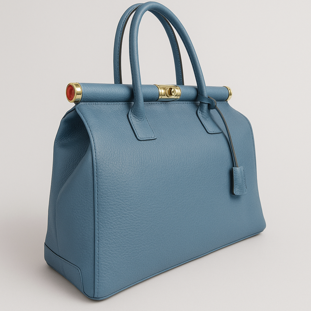 Flavia Structured Pebble Leather Women's Handbag with Shoulder Strap by Clemés (4 Colours)