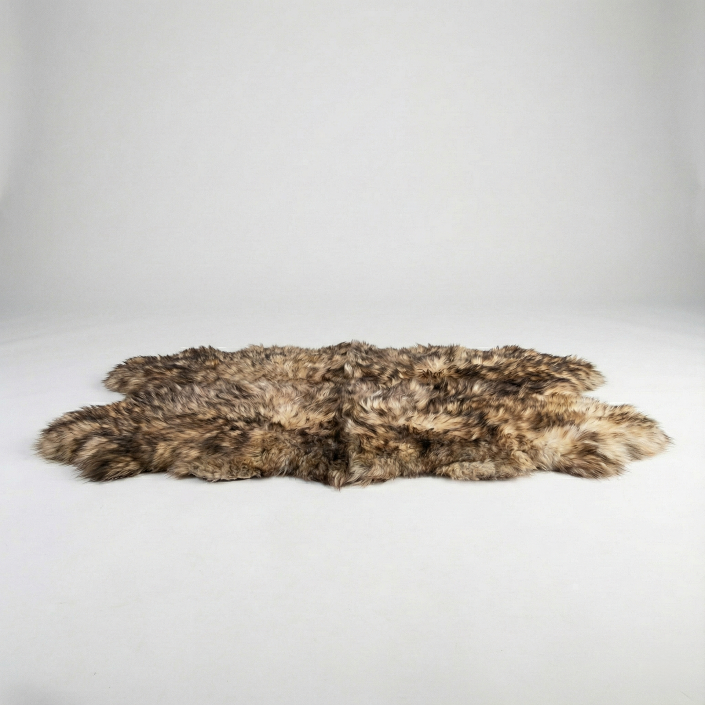 Quad New Zealand Sheepskin Rug & Throw, 4-Pelt, Large, L180 x W105 cm, Light Red Fox