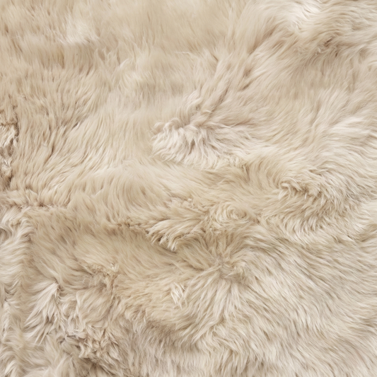 Natural Premium Sheepskin Rectangular Rug, X-Large, W120 x L180 cm, Oyster (Cloud Dancer)