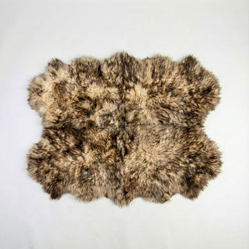 Quad New Zealand Sheepskin Rug & Throw, 4-Pelt, Large, L180 x W105 cm, Light Red Fox