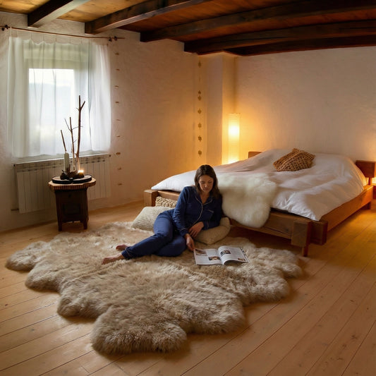 Natural Premium New Zealand Sheepskin Rug & Throw, Octo, XX-Large, L200 x W180 cm (5 Colours)