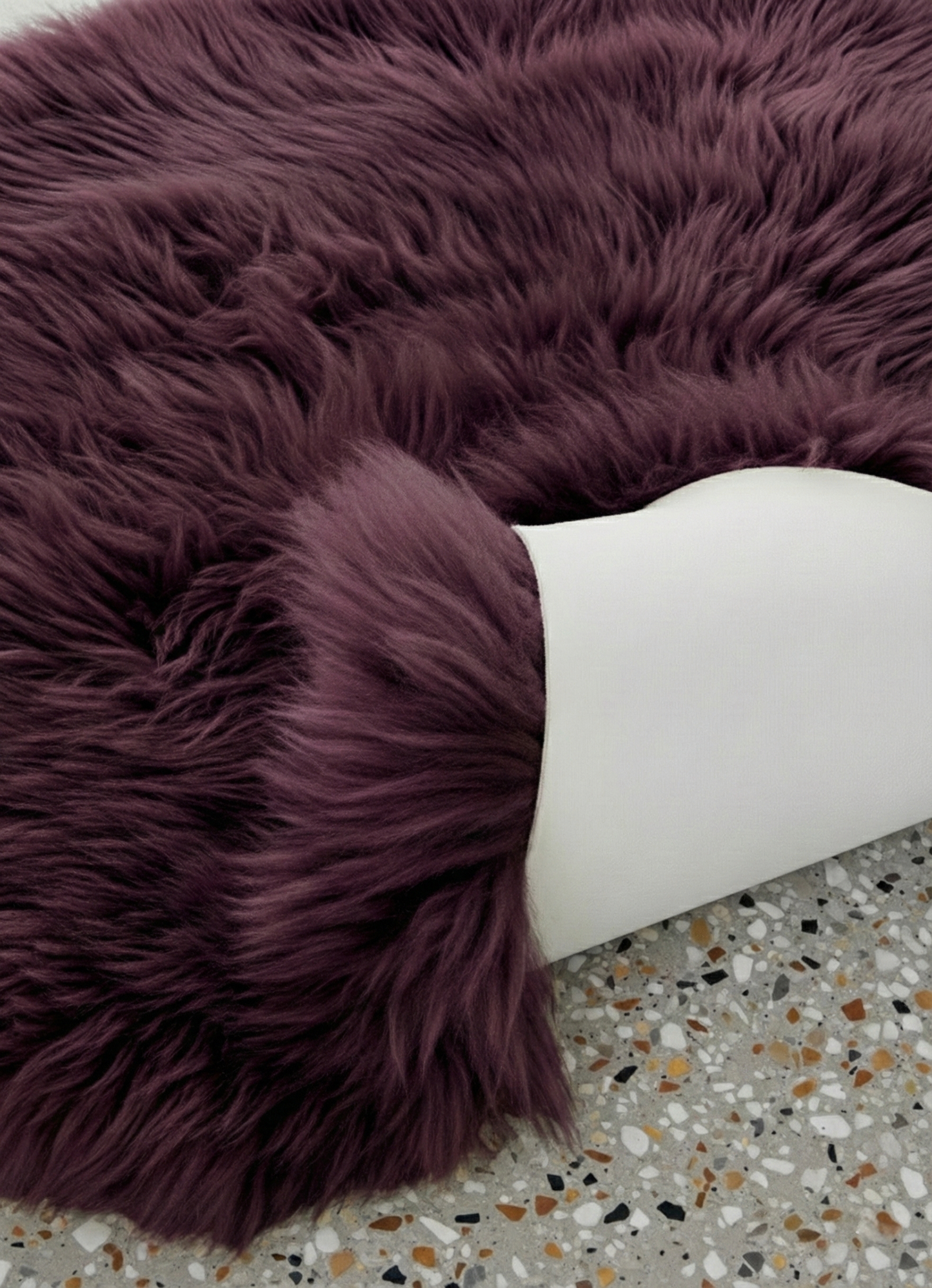 Sexto Sheepskin, L180 x W150 cm, XLarge, Aubergine