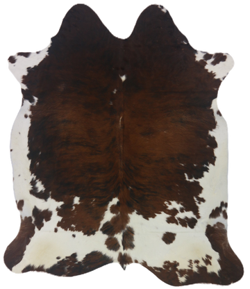 Premium Natural Brazilian Cowhide Tri Colour Brindle Large 3.5–3.9 m²