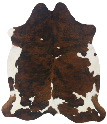 Premium Natural Brazilian Cowhide Tri Colour Brindle Large 3.5–3.9 m²
