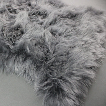 Sexto New Zealand Sheepskin Rug & Throw, 6-Pelt, X-Large, L180 x W150 cm, Grey