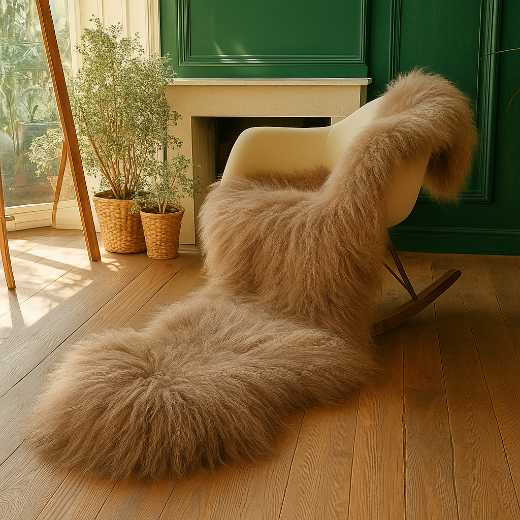 Natural Premium New Zealand Sheepskin Rug & Throw, Double, W65 x L180 cm (7 Colours)