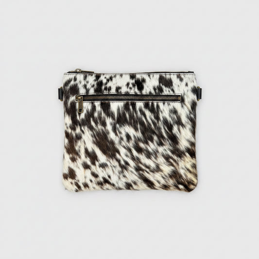Natural Cowhide Double-Sided Crossbody Bag, Medium (23 x 21 cm)