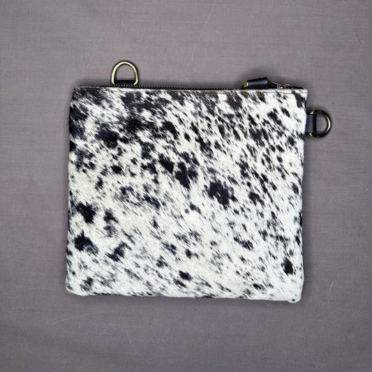 Natural Cowhide Double-Sided Crossbody Bag, Medium (23 x 21 cm)
