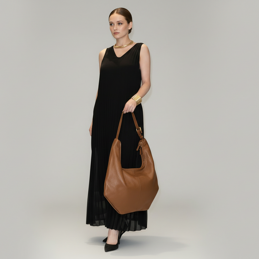 Ludovica Leather Hobo Shoulder Bag by Clemes